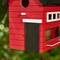 Glitzhome® 10.25" Modern Red Wood Garden Birdhouse